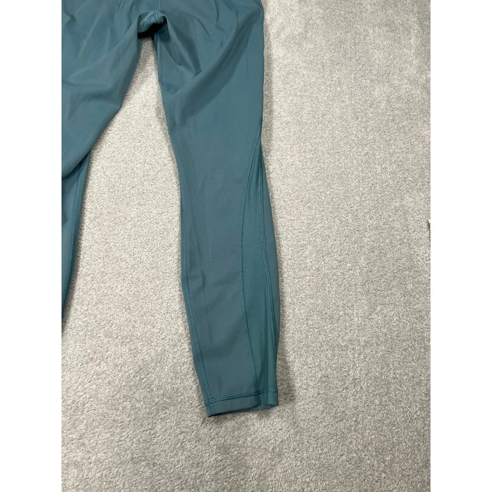 Lululemon Train Times 7/8 Pant High Rise Mesh Teal Leggings Size 6 Athletic Yoga
